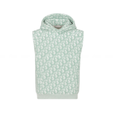 디올 오블리크 민소매 후드 스웨트셔츠 그린