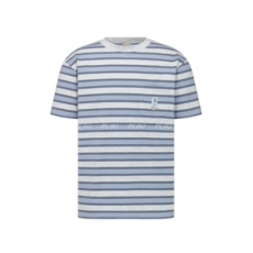 디올 스트라이프 코튼 저지 그레이 티셔츠