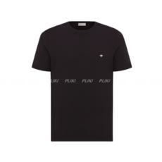 디올 꿀벌 자수 코튼 저지 티셔츠 블랙