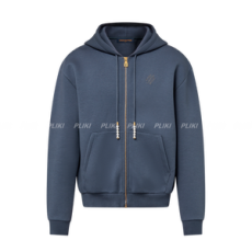 루이비통 엠브로이더드 저지 집 스루 후디