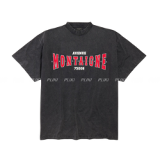 발렌시아가 몽테뉴 오버사이즈 티셔츠 페이드 블랙