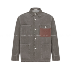 디올 & 스톤 아일랜드 블랙 코튼 캔버스 자켓