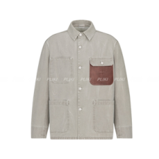 디올 & 스톤 아일랜드 그레이 코튼 캔버스 자켓