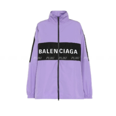 발렌시아가 퍼플 로고 포플린 자켓