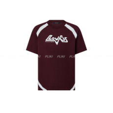 루이비통 쇼트 슬리브드 코튼 인따르시아 크루넥