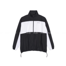 발렌시아가 블랙&화이트 로고 포플린 자켓