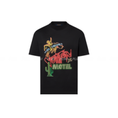 루이비통 그래픽 엠벨리시드 코튼 티셔츠 1AFXNH