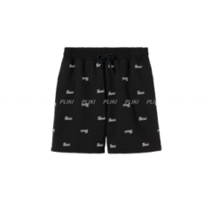 구찌 자수 장식 코튼 저지 쇼츠