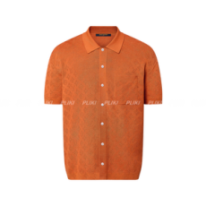 루이비통 모노그램 포인텔 쇼트 슬리브드 코튼 셔츠