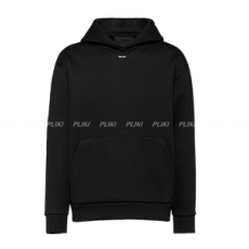 프라다 테크니컬 코튼 후디 블랙