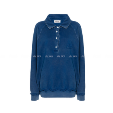 미우미우 자수 로고 폴로 스웨트 셔츠