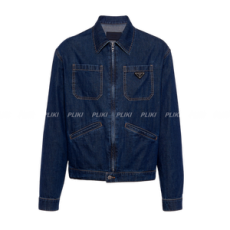 프라다 라이트 데님 지퍼 재킷