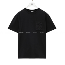 로에베 아나그램 엠브로이더리 포켓 티셔츠 블랙