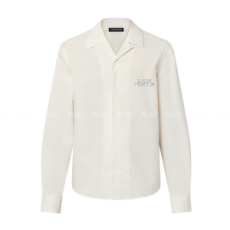 루이비통 엠벨리시드 오픈 카라 롱 슬리브 셔츠