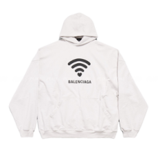 발렌시아가 Lo_ve 오버사이즈 후디 화이트