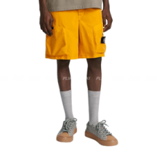 디올 & 스톤 아일랜드 옐로우 코튼 블렌드 새틴 버뮤다 쇼츠