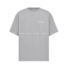 디올 크리스챤 디올 태그 캐주얼 핏 티셔츠 그레이