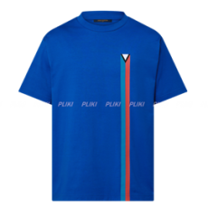 루이비통 쇼트 슬리브드 엠브로이더드 코튼 티셔츠