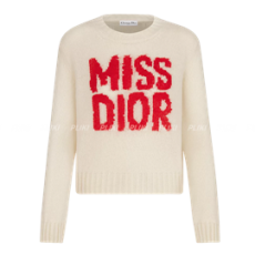 디올 에크루 캐시미어 실크 니트 레드