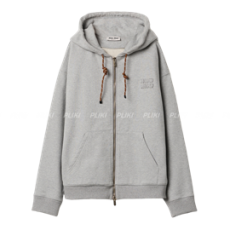 미우미우 코튼 플리스 스웨트셔츠