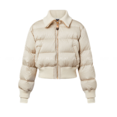 크롭 모노그램 푸퍼 자켓 화이트