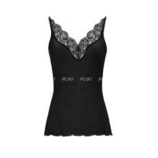 생로랑 립 디테일 실크 저지 레이스 탱크 탑