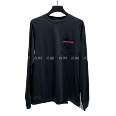 크롬하츠 레드 레터링 롱 슬리브 티셔츠