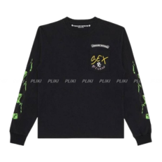 크롬하츠 매티 보이 레코드 플레임 롱 슬리브 티셔츠