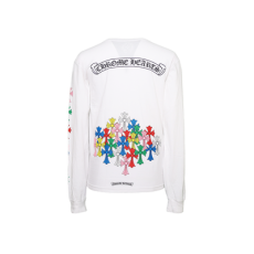 크롬하츠 멀티컬러 크로스 로고 롱 슬리브 티셔츠