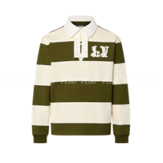 루이비통 롱 슬리브드 코튼 럭비 폴로