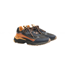 벨루티 스카이러닝 레더 & 나일론 스니커즈 브라운