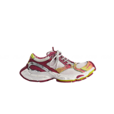 발렌시아가 스테이플러 스니커즈 화이트/핑크/플루오 옐로우/실버