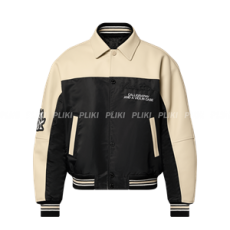 루이비통 레더 앤드 나일론 블루종