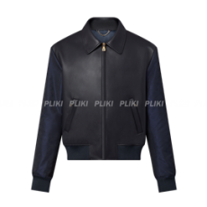 루이비통 레더 믹스 블루종