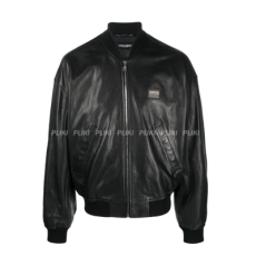 돌체앤가바나 로고 패치 보머 재킷