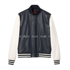 구찌 GG 엠보스 레더 봄버 재킷