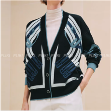 에르메스 롱 슬리브 가디건 누아