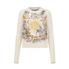 디올 화이트 캐시미어 니트