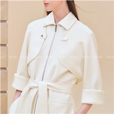 에르메스 캐시미어 코트 블랑 나뛰렐