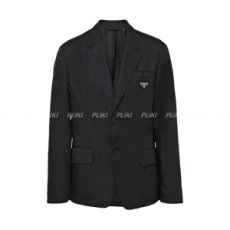프라다 리나일론 싱글 브레스티드 자켓 블랙