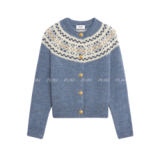 셀린느 트리옹프 페어 아일 울 가디건