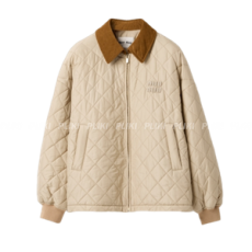 미우미우 테크티컬 패브릭 블루종 자켓