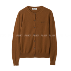 미우미우 캐시미어 니트 가디건 토바코