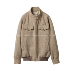 미우미우 셰브론 블루종 재킷