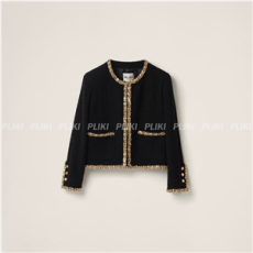 미우미우 싱글브레스트 트위드 재킷