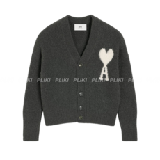 아미 오프 화이트 아미 드 꾀흐 가디건 다크 그레이