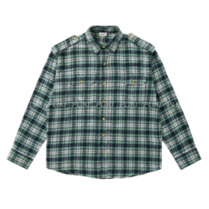 셀린느 에크루플란넬 체크 오버 셔츠