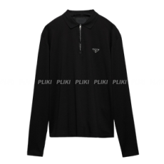 프라다 롱슬리브 나일론 폴로 셔츠