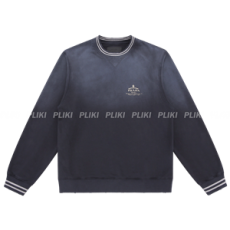 프라다 로고 엠브로이더드 코튼 스웨트셔츠