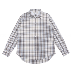 보테가 베네타 체크 코튼 셔츠